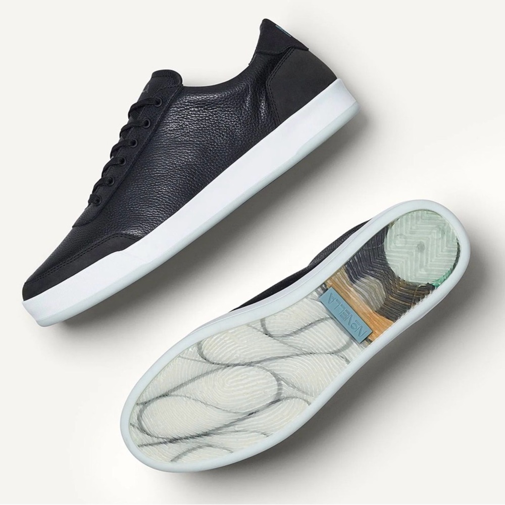 Novella Black  Leather Unisex Sneakers